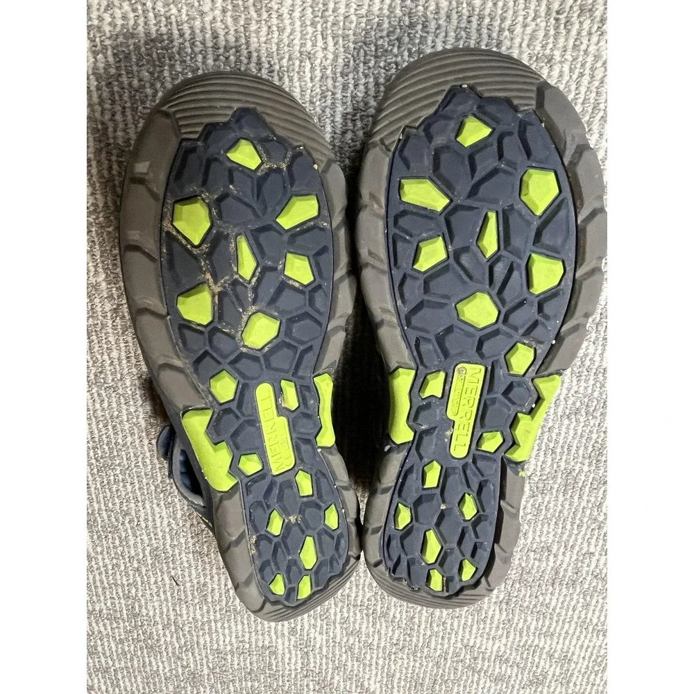Merrell Hydro Hiker Sandal Shoes Mens Size 7 Blue Leather Hook &‎ Loop Hiking